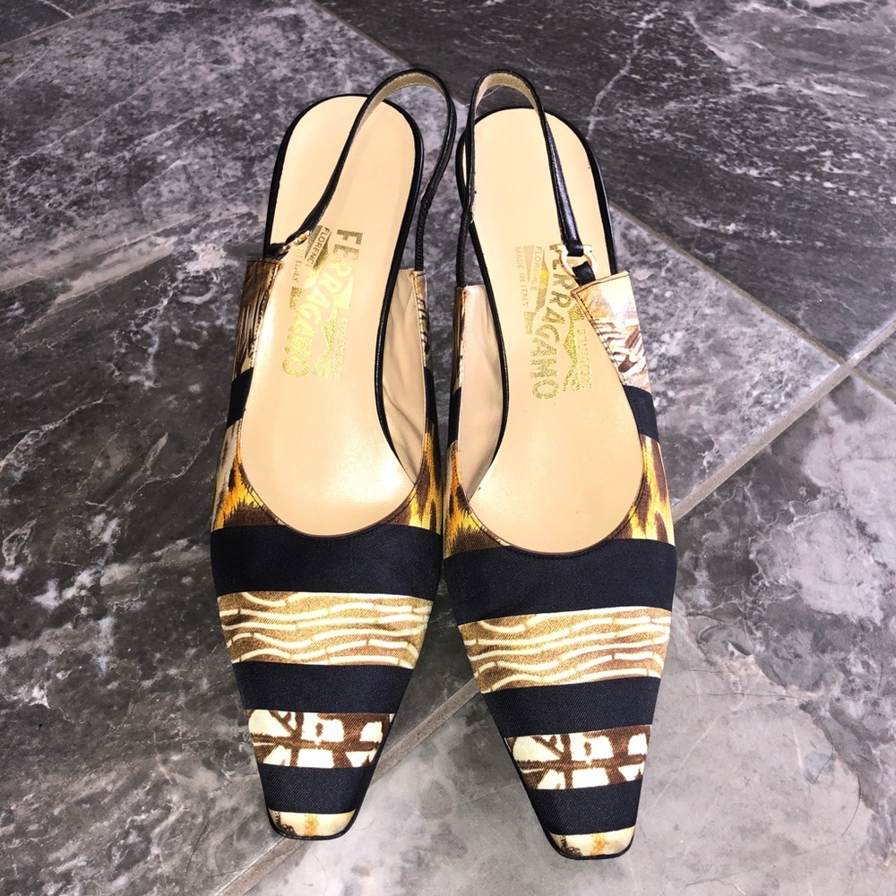 Salvatore Ferragamo Vintage Printed Heels